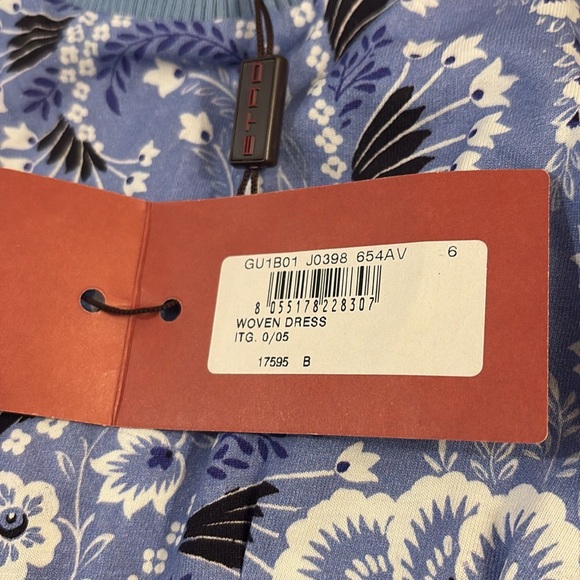 NWT [Etro] Milano Floral & Paisley Print Zip-Up Woven Shirt Dress Girls Size 6 - Picture 11 of 15